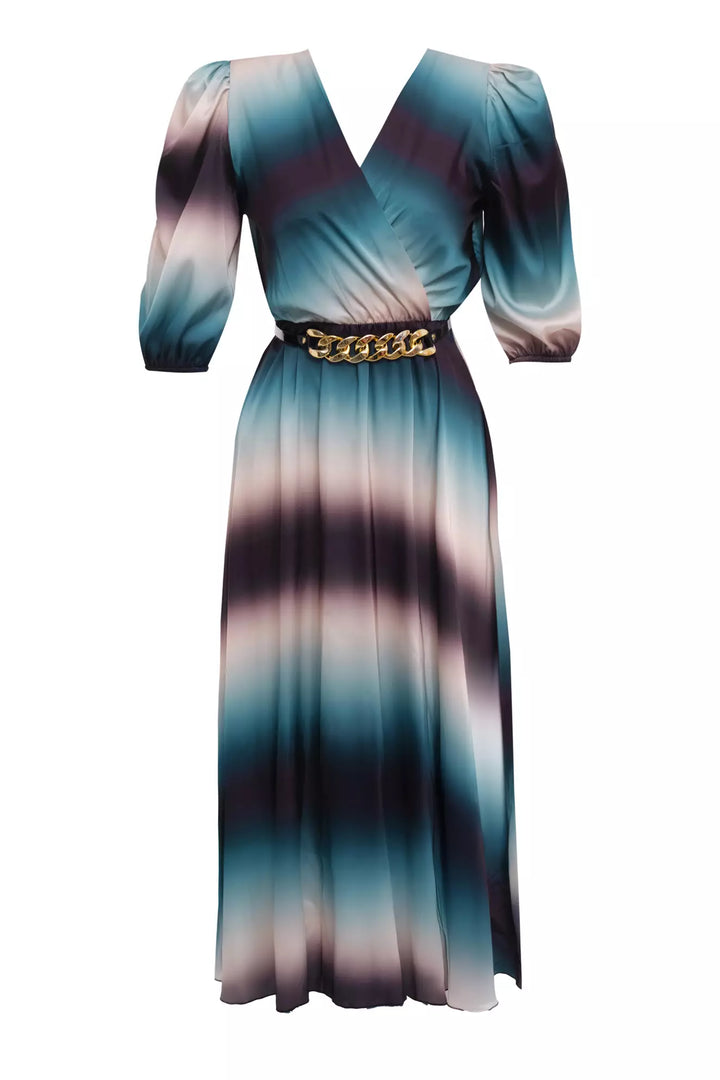 FRV Printed satin short sleeve midi dress - Barendrecht