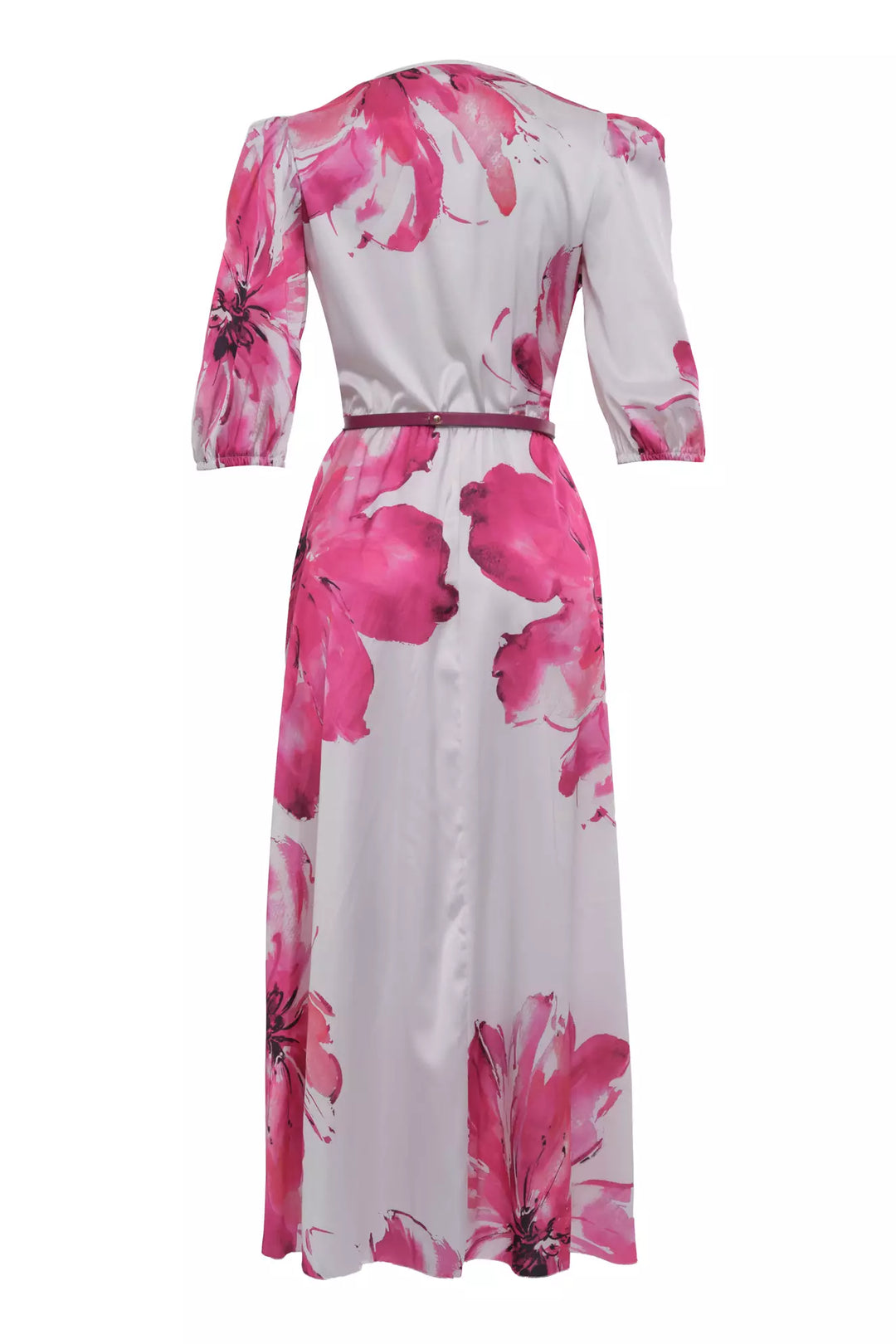 FRV Printed satin short sleeve midi dress - Taunton