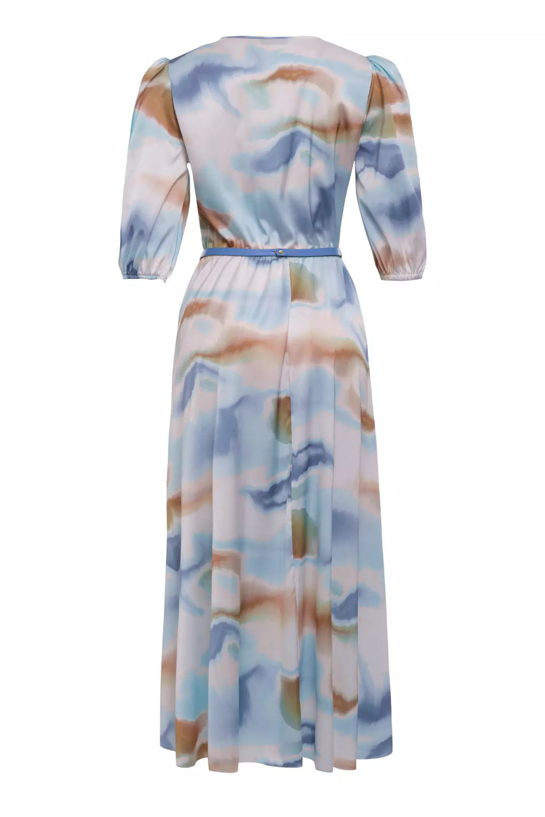 FRV Printed satin short sleeve midi dress - Marion