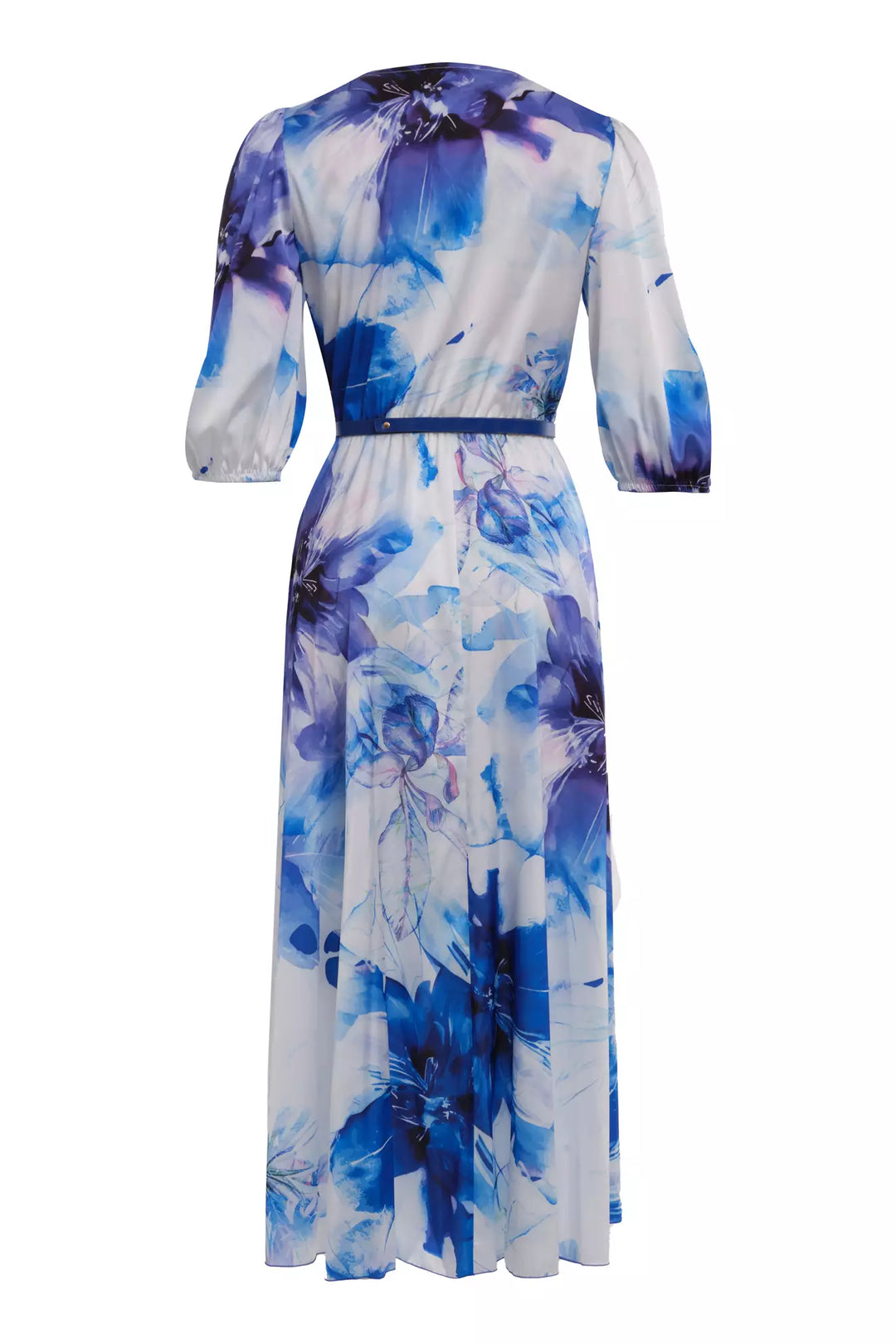 FRV Printed satin short sleeve midi dress - Fribourg