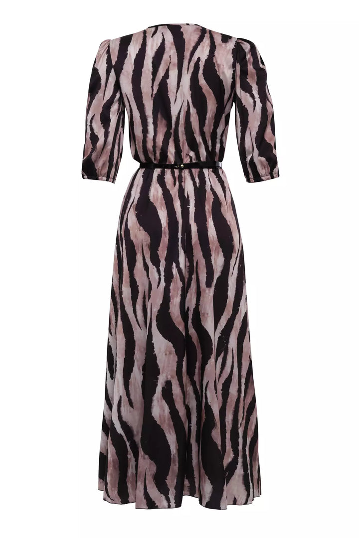 FRV Printed satin short sleeve midi dress - Cape Girardeau