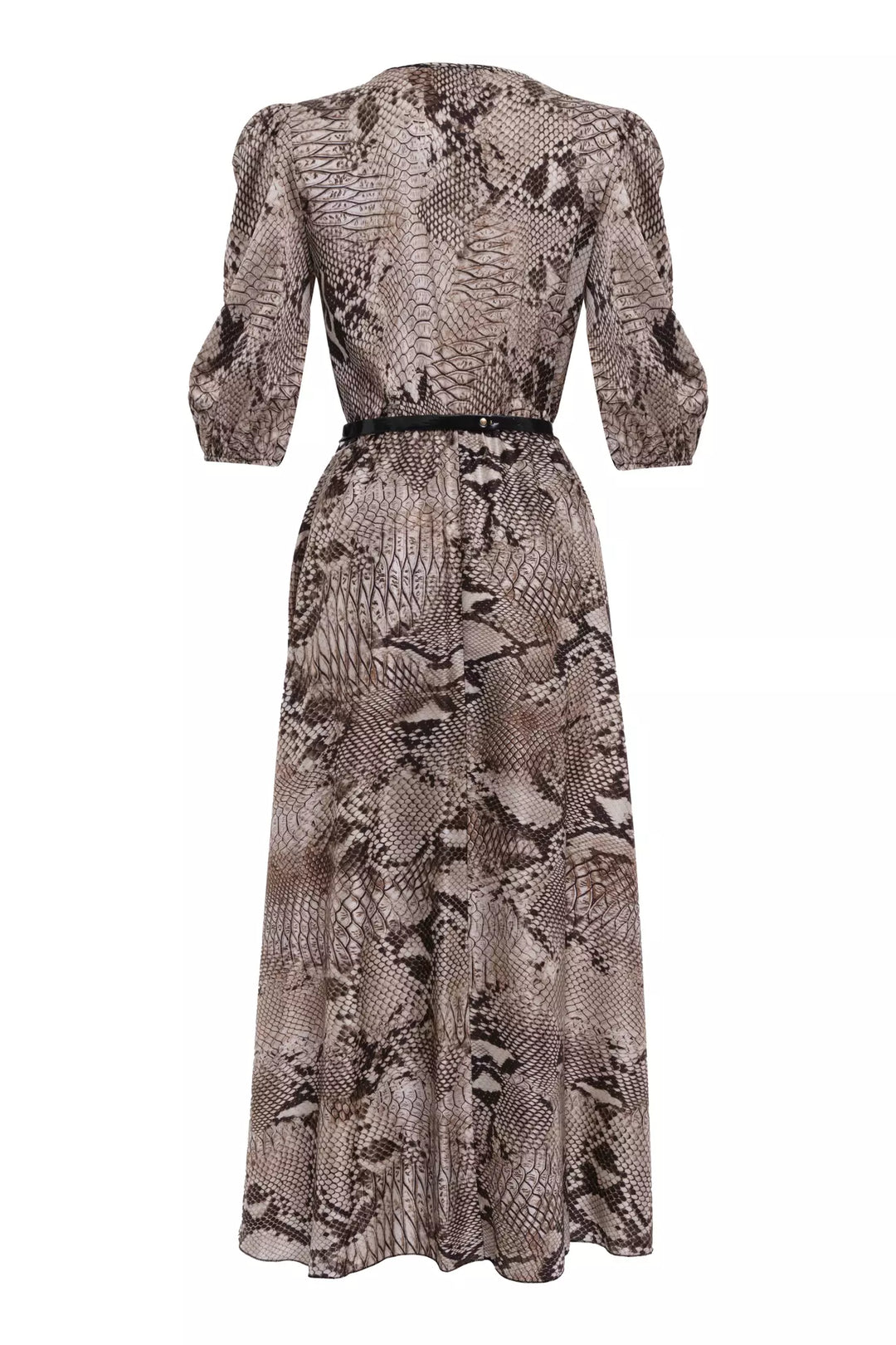 FRV Printed satin short sleeve midi dress - Hampton