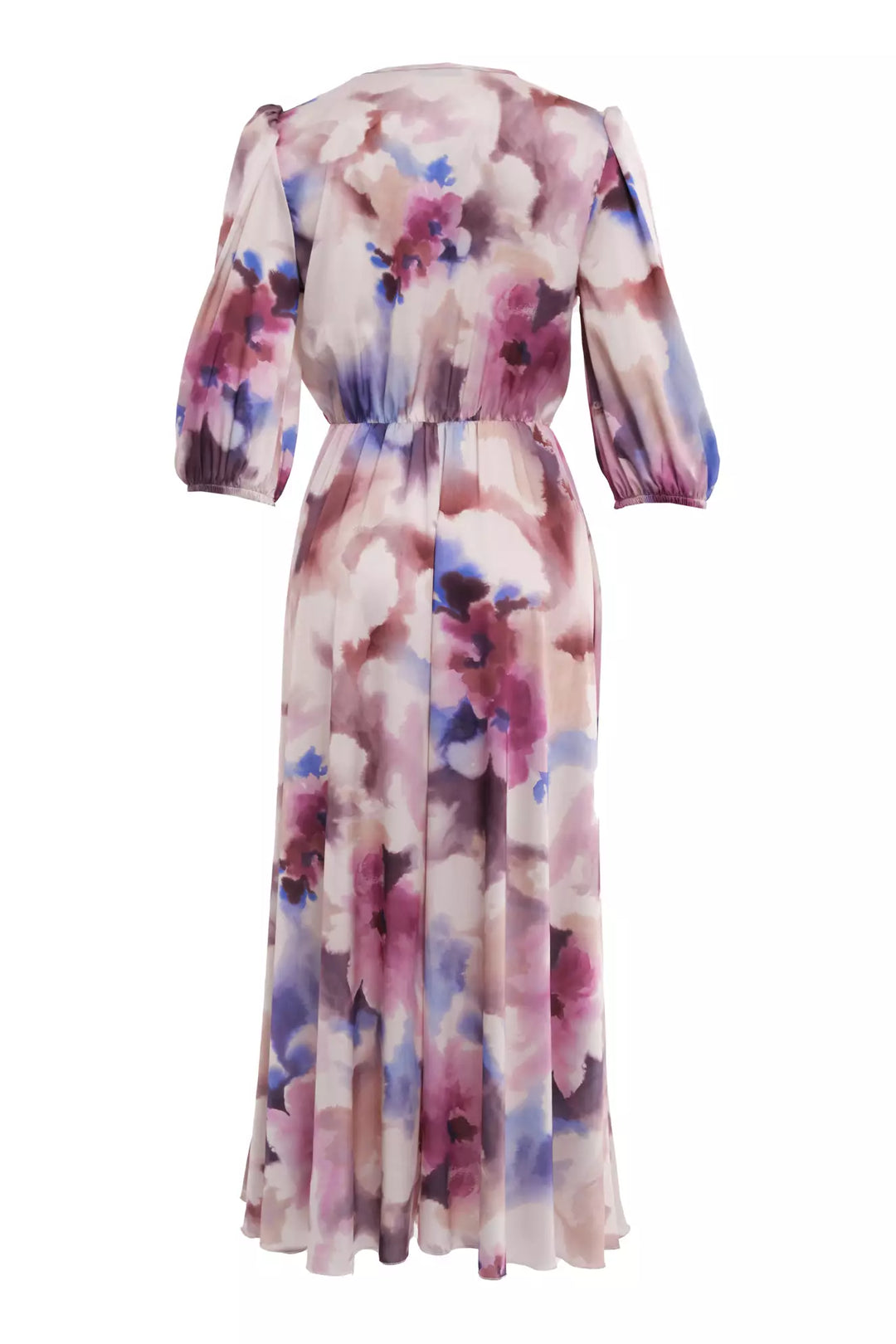 FRV Printed satin short sleeve midi dress - San Miguel de Allende