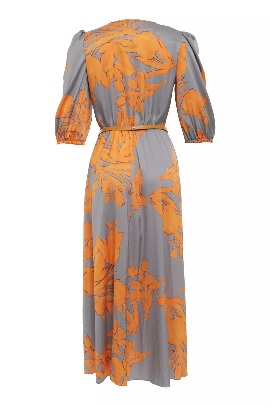 FRV Printed satin short sleeve midi dress - Gaithersburg