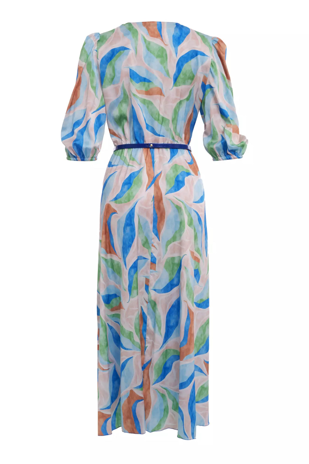 FRV Printed satin short sleeve midi dress - Tizayuca