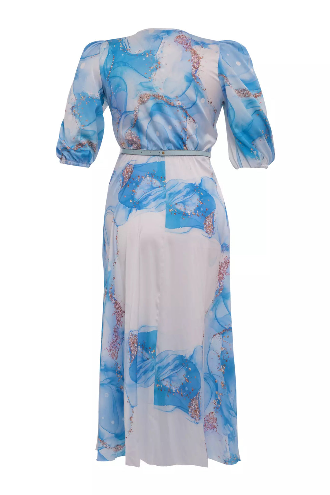FRV Printed satin short sleeve midi dress - Rastatt