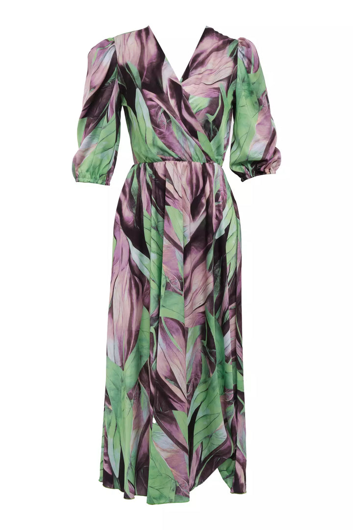 FRV Printed satin short sleeve midi dress - Mühlhausen