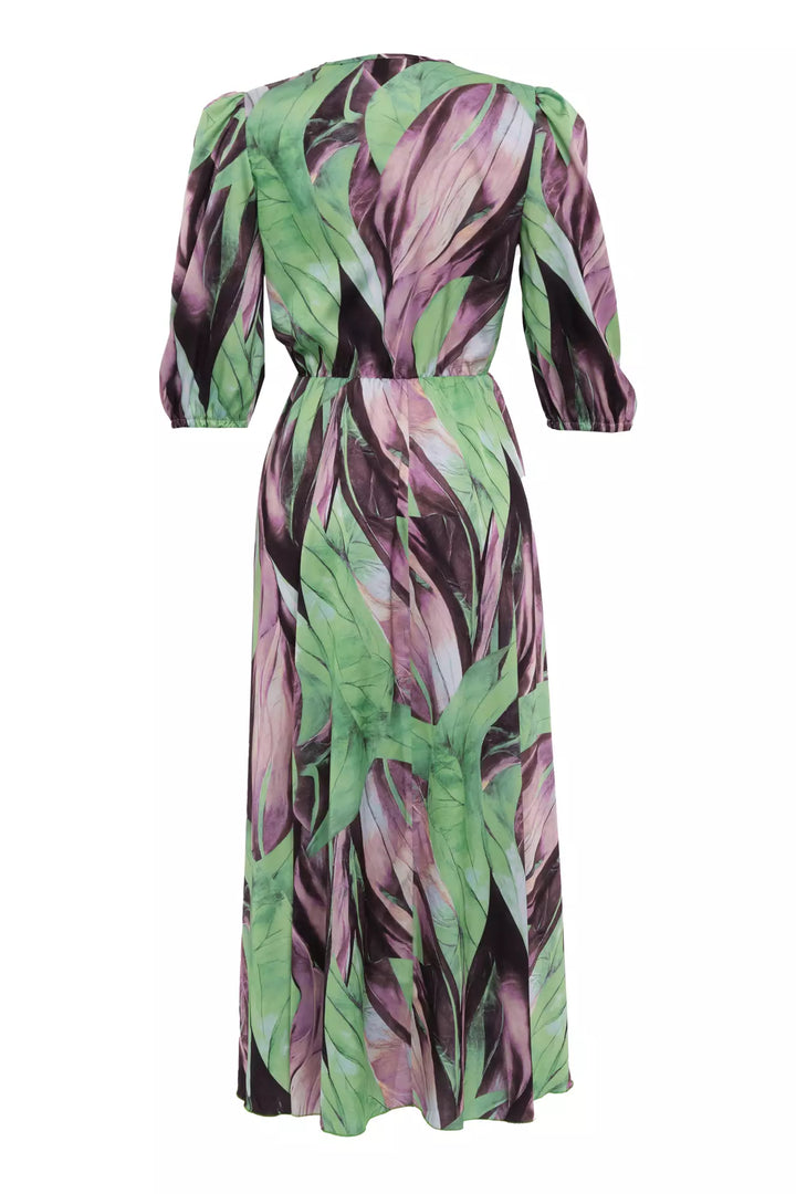 FRV Printed satin short sleeve midi dress - Mühlhausen