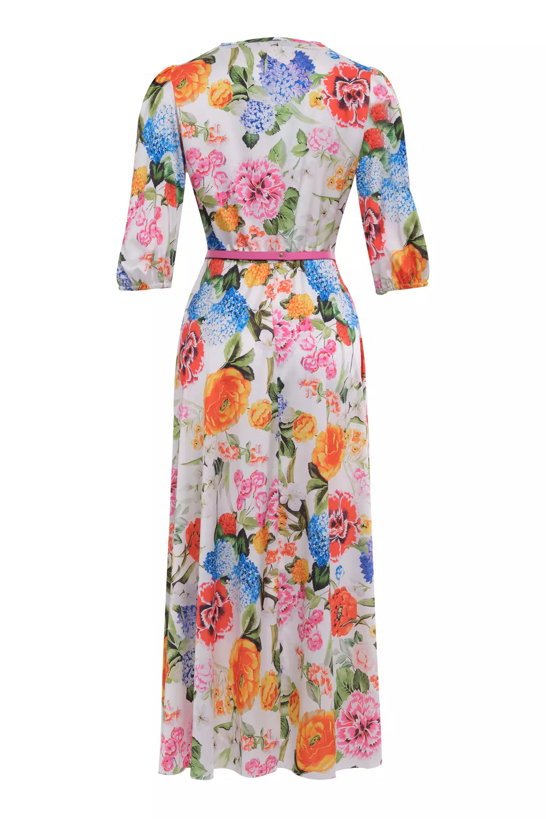 FRV Printed satin short sleeve midi dress - Eltham