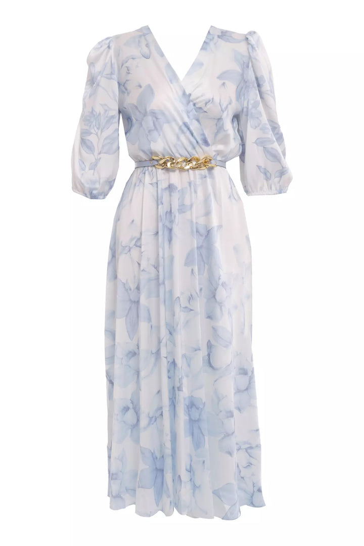 FRV Printed satin short sleeve midi dress - Caldas da Rainha