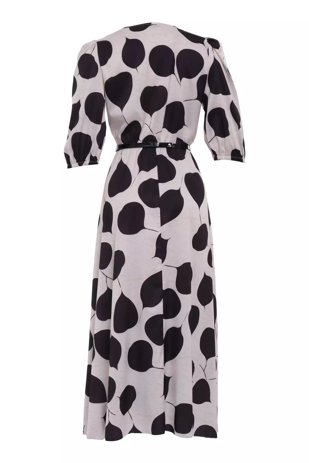 FRV Printed satin short sleeve midi dress - Maddaloni