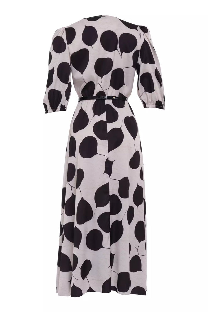 FRV Printed satin short sleeve midi dress - Maddaloni