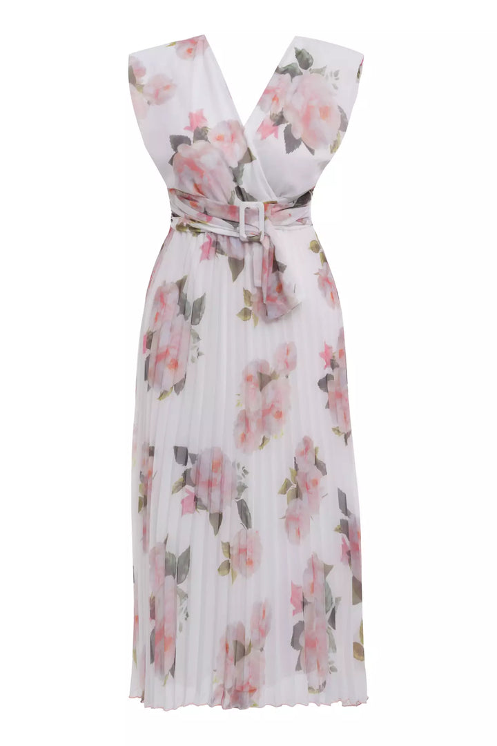 FRV Printed plus size chiffon sleeveless midi dress - A Coruña