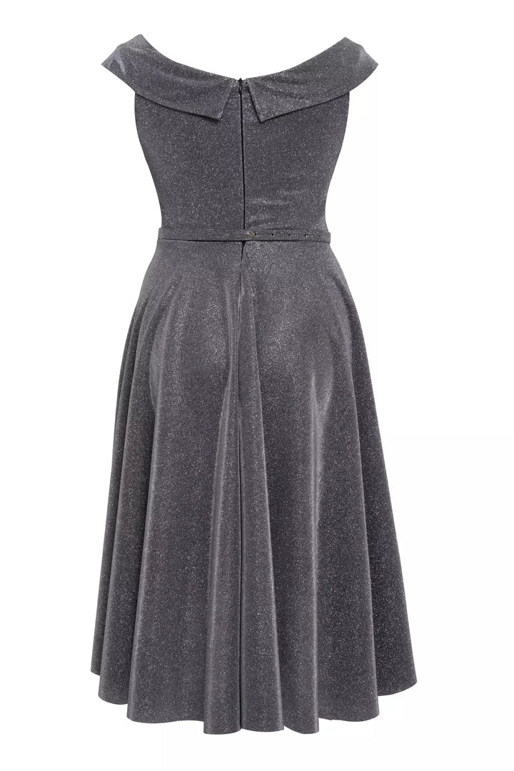 FRV Silver plus size glare sleeveless midi dress - Verona
