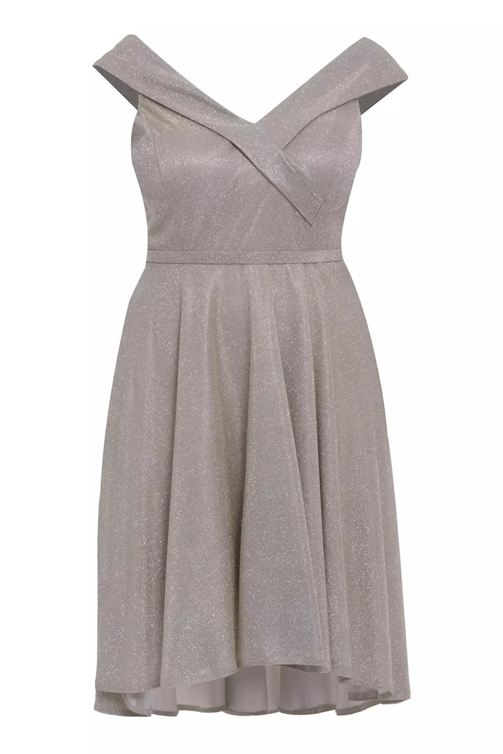 FRV Gold plus size glare sleeveless midi dress - Vasylkiv