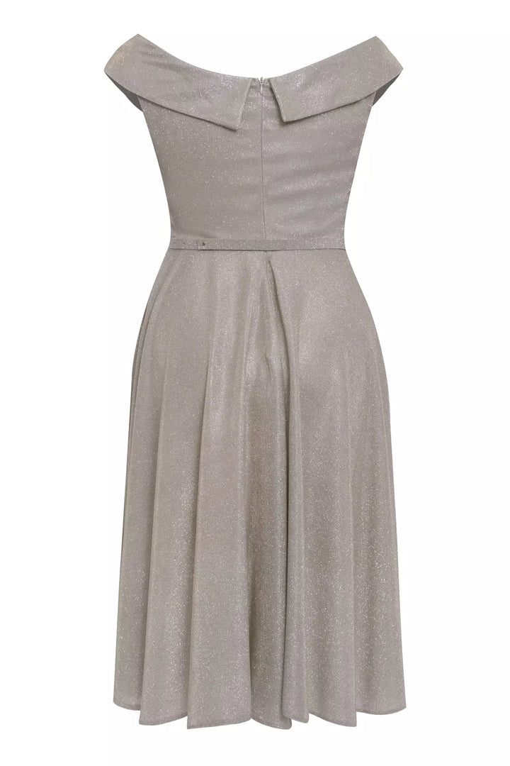 FRV Gold plus size glare sleeveless midi dress - Vasylkiv