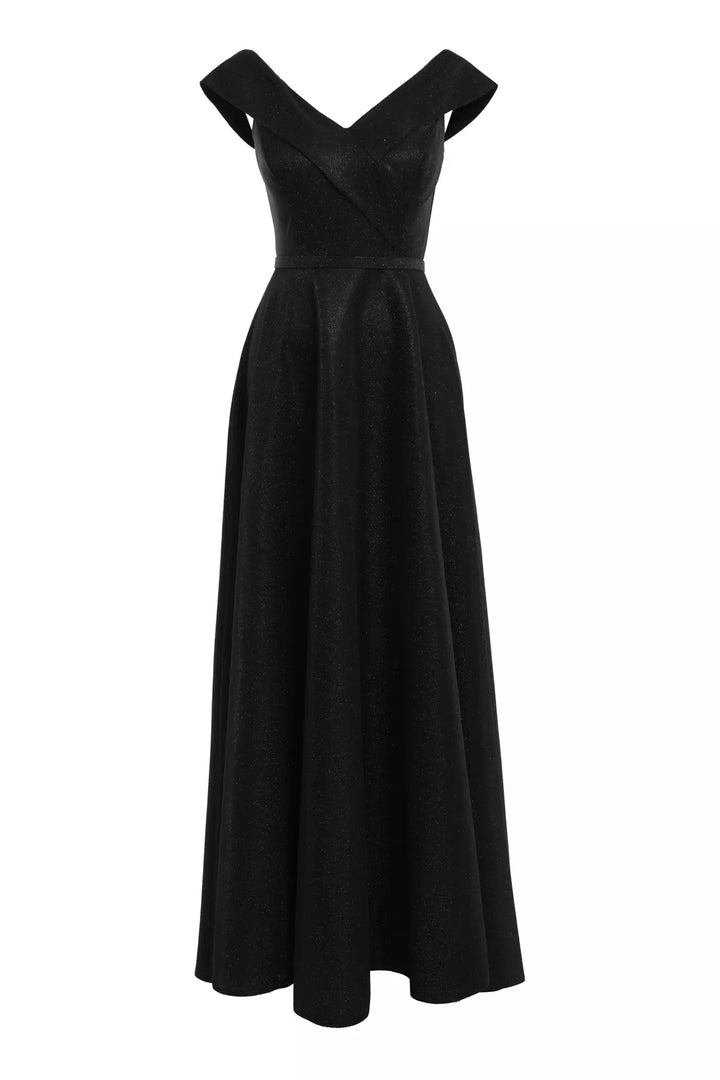 FRV Black glare sleeveless maxi dress - Andover