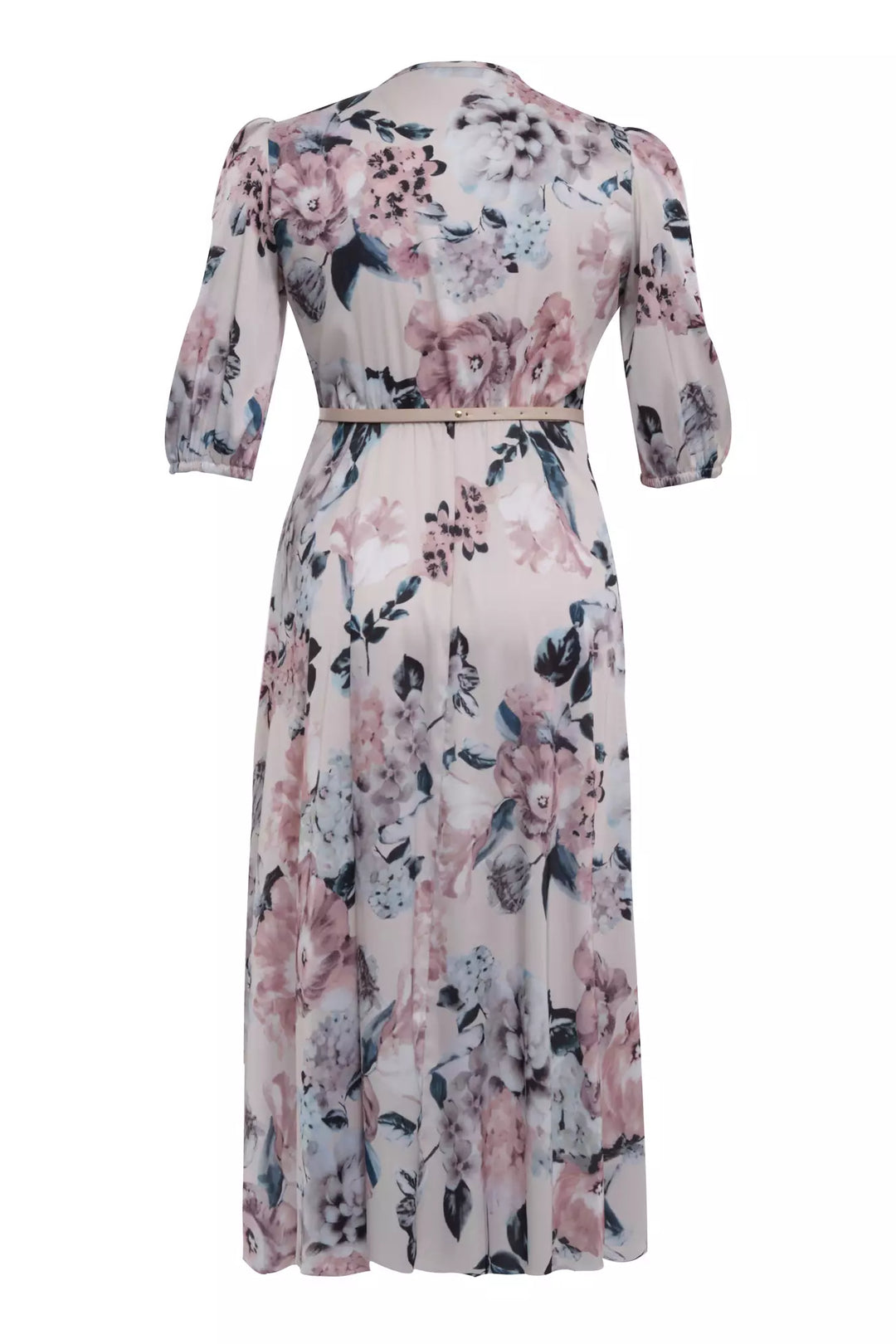 FRV Printed plus size satin short sleeve midi dress - Oranienburg