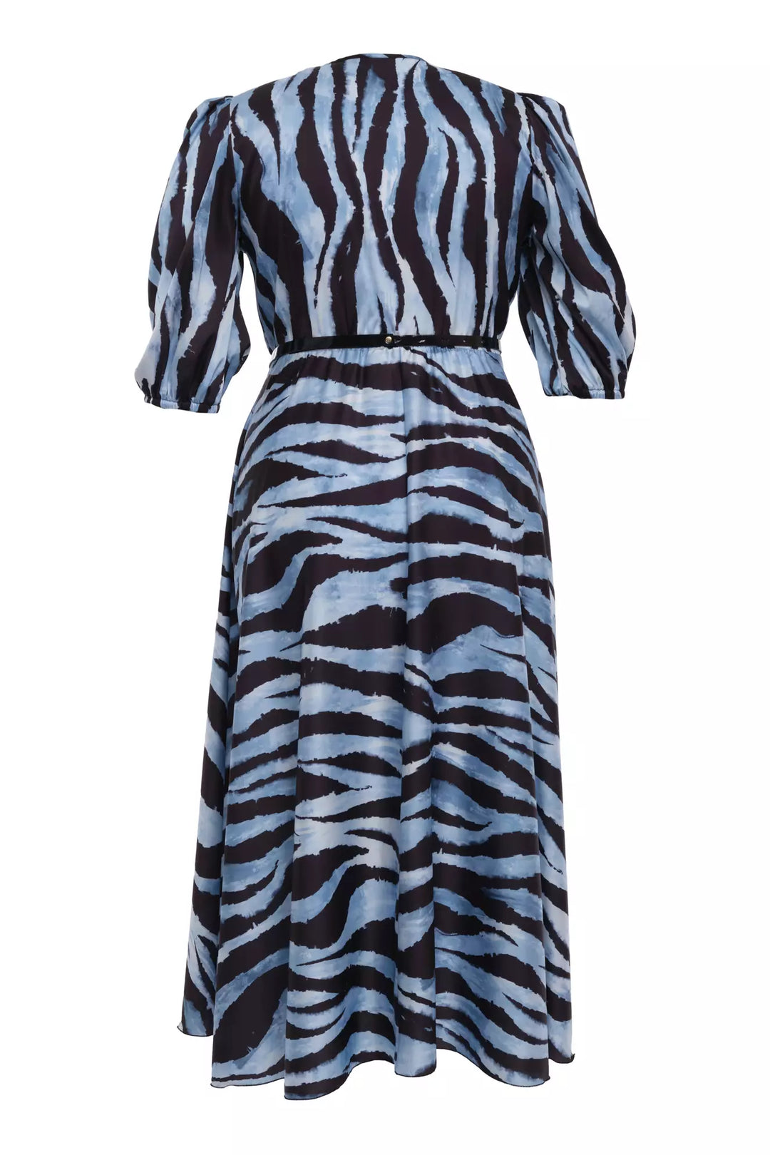 FRV Printed plus size satin short sleeve midi dress - Krasnyi Luch