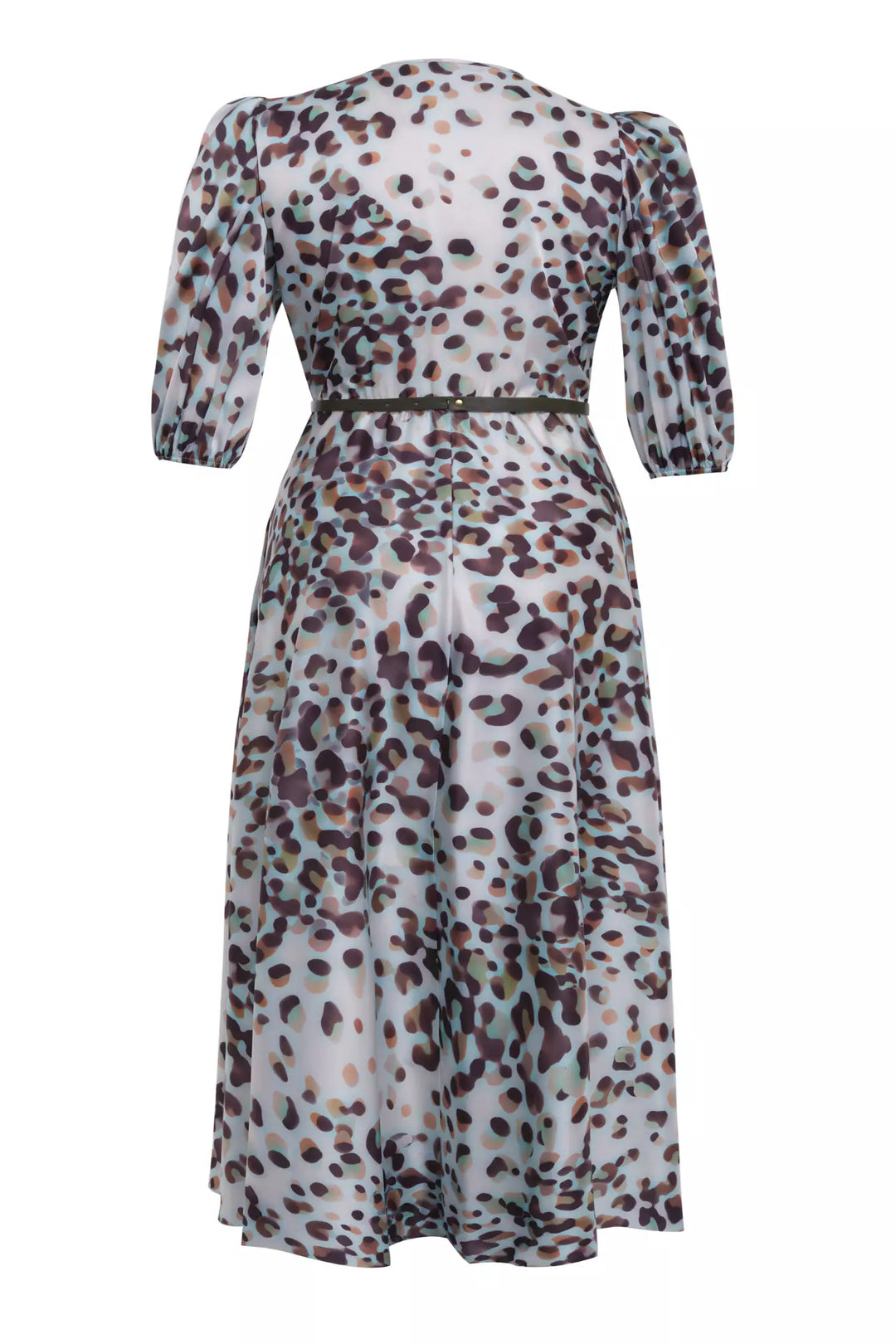 FRV Printed plus size satin short sleeve midi dress - Corbeil-Essonnes