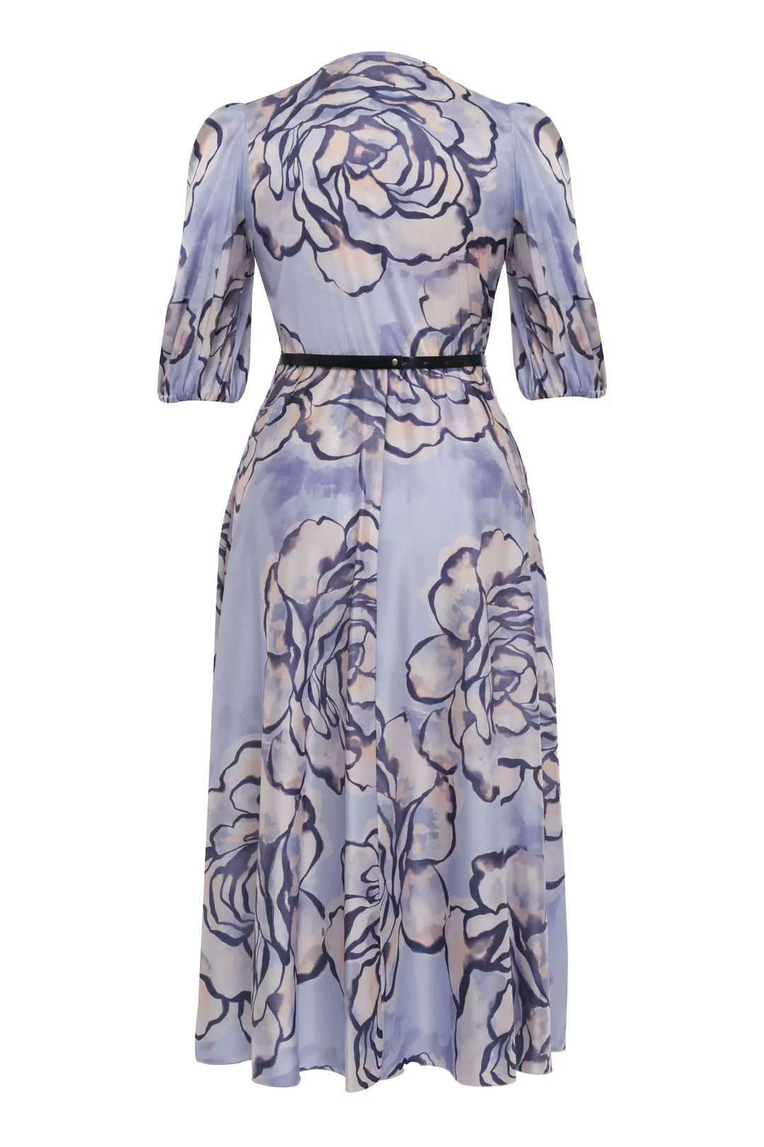 FRV Printed plus size satin short sleeve midi dress - Waukesha