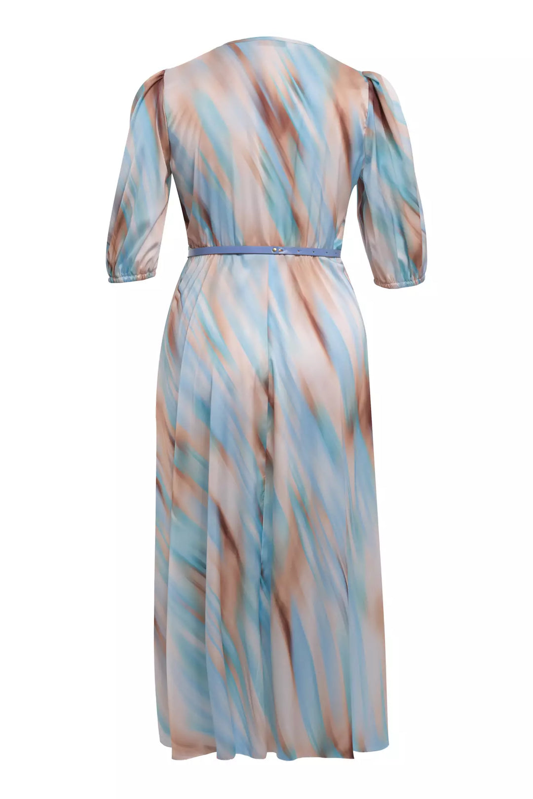 FRV Printed plus size satin short sleeve midi dress - Eltham