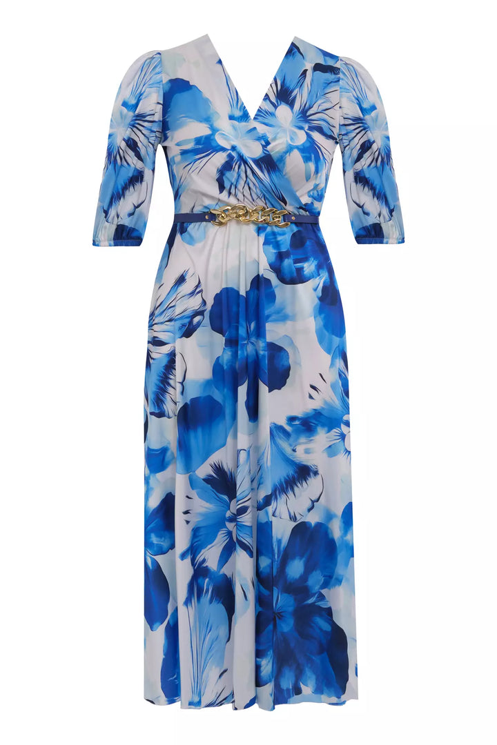 FRV Printed plus size satin short sleeve midi dress - Rueil-Malmaison