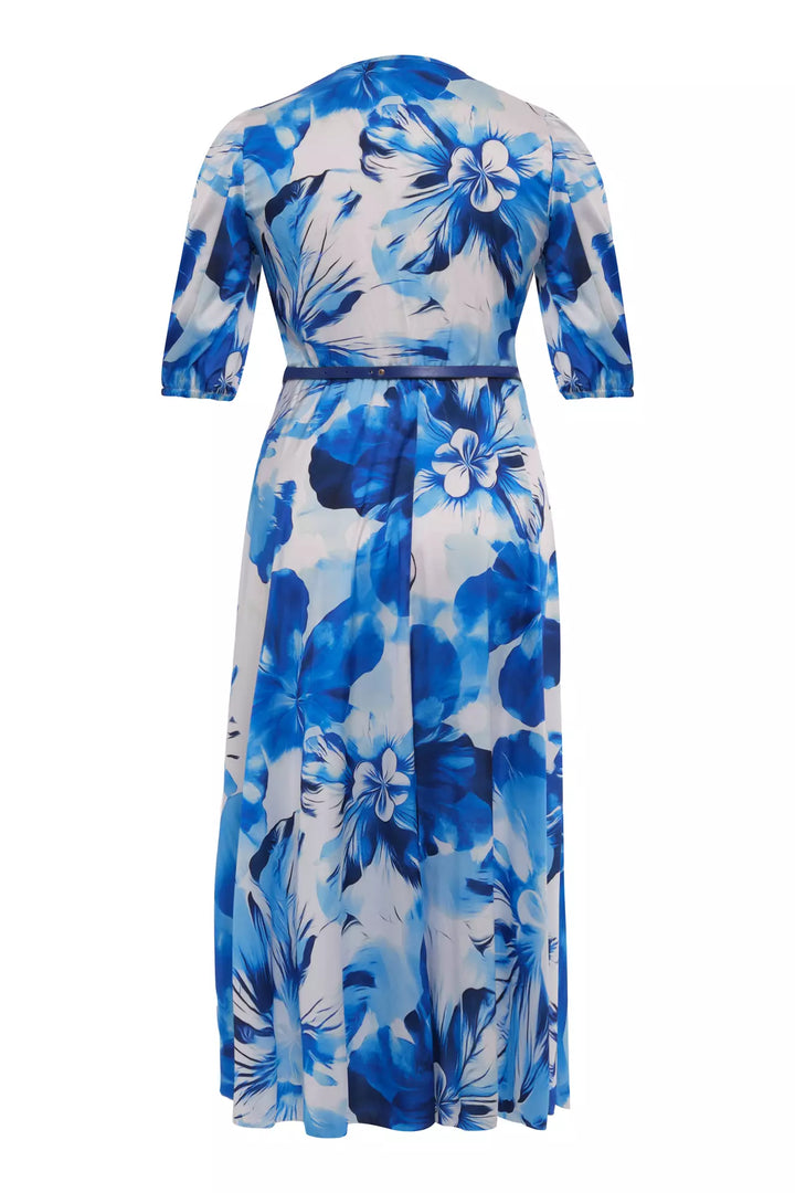 FRV Printed plus size satin short sleeve midi dress - Rueil-Malmaison