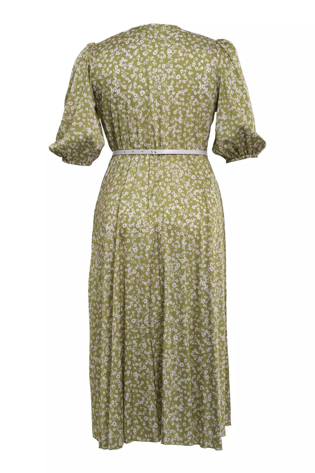 FRV Printed plus size satin short sleeve midi dress - Vaciamadrid