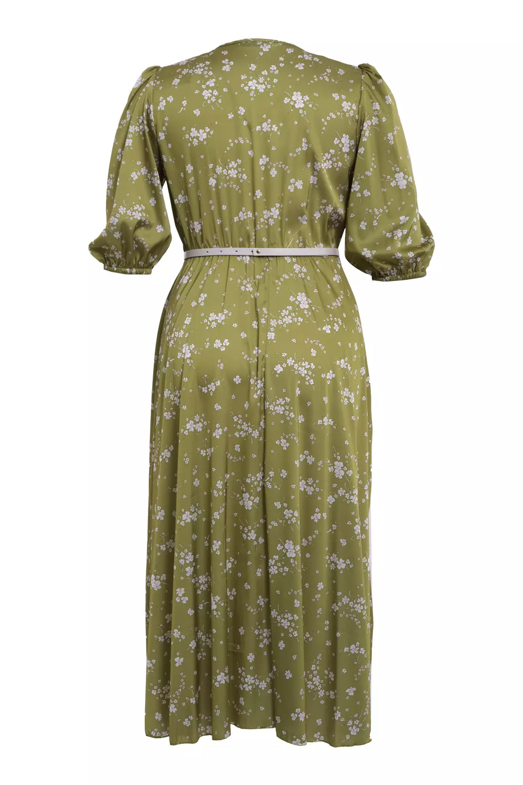 FRV Printed plus size satin short sleeve midi dress - Pärnu