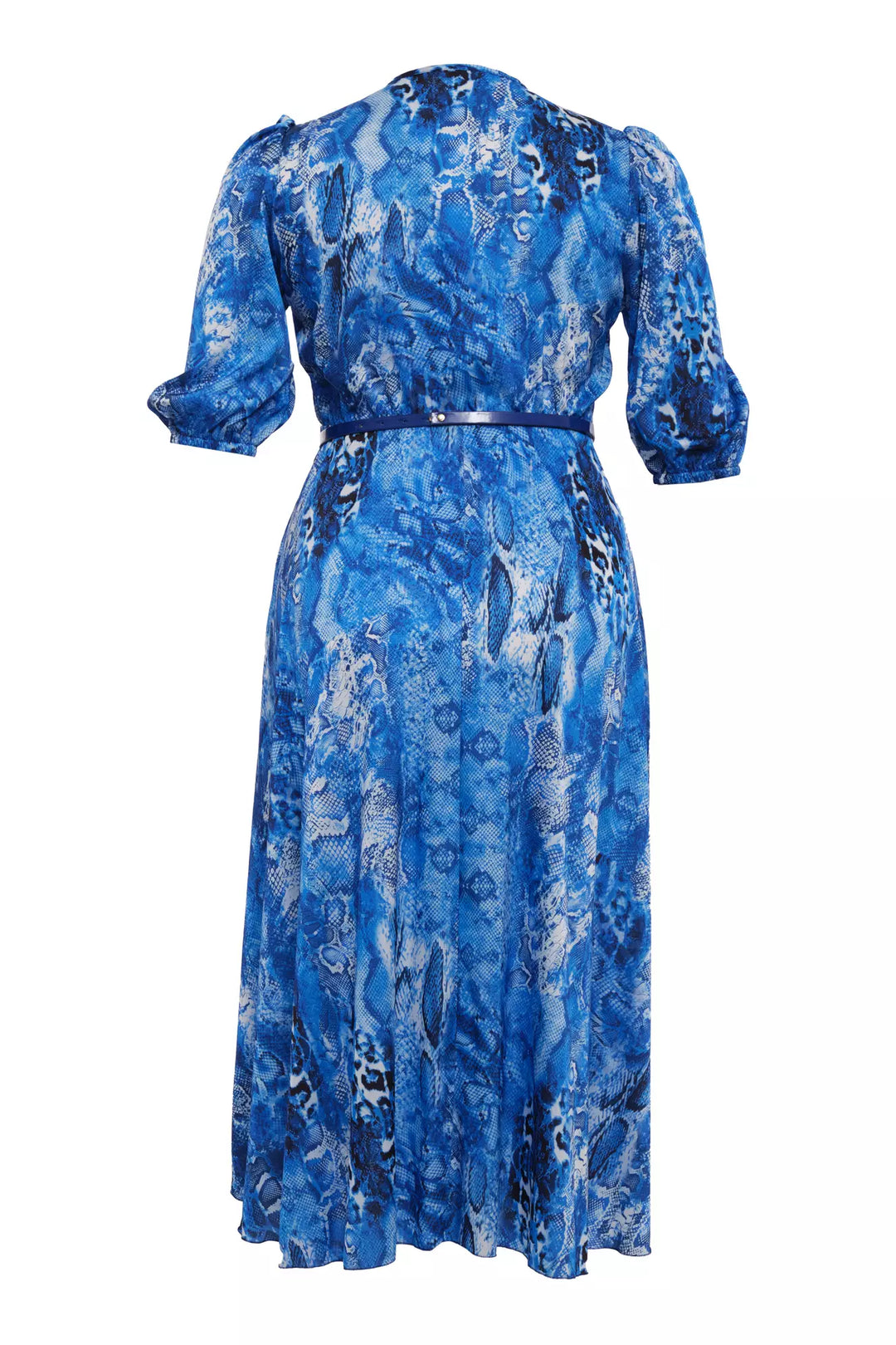 FRV Printed plus size satin short sleeve midi dress - Bagnolet