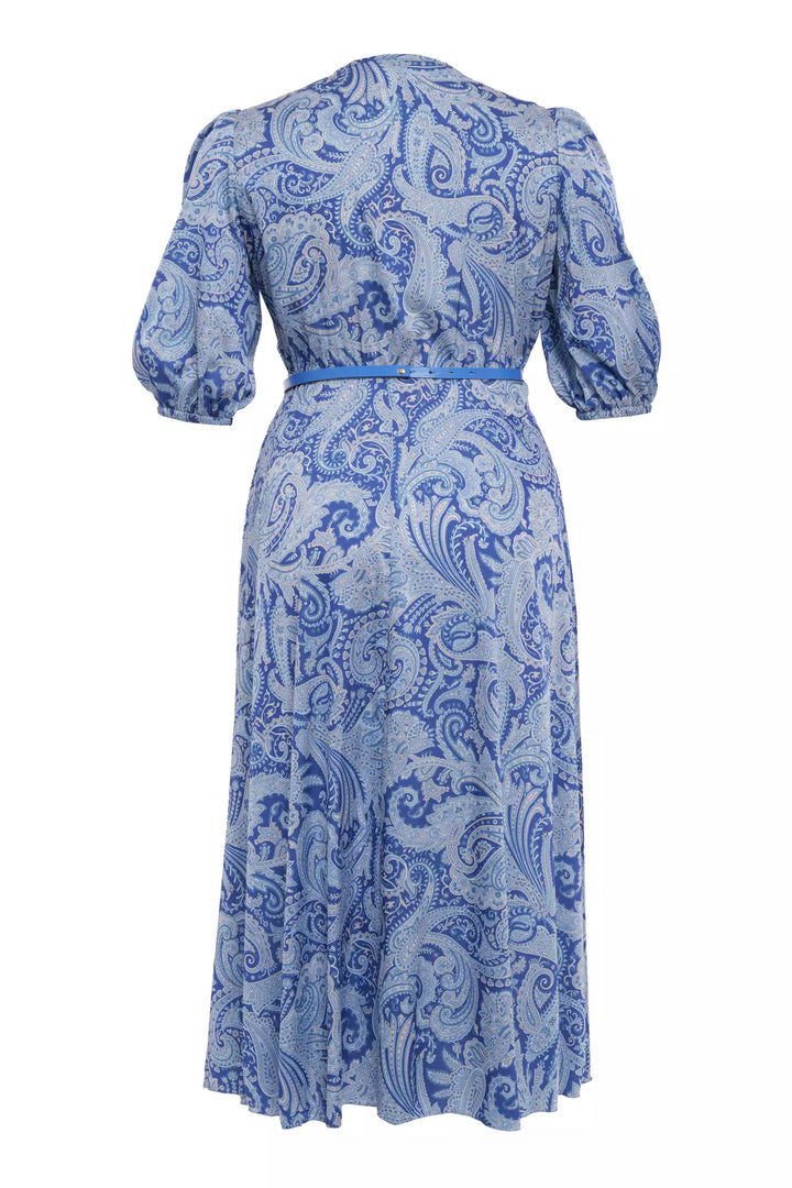 FRV Printed plus size satin short sleeve midi dress - Noisy-le-Sec