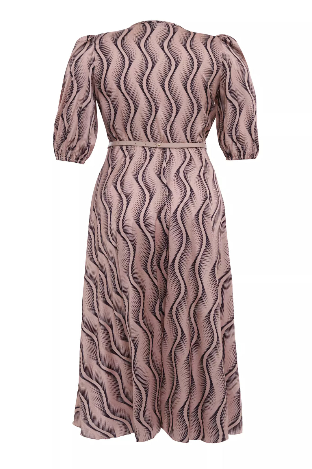 FRV Printed plus size satin short sleeve midi dress - Kent