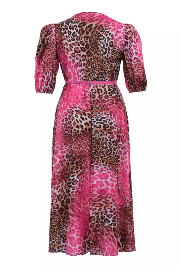 FRV Printed plus size satin short sleeve midi dress - Boryslav