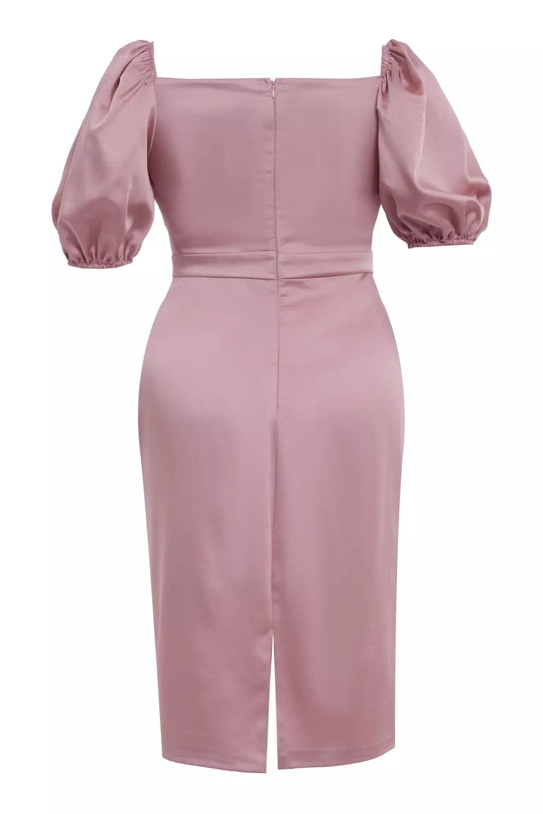 FRV Blush plus size satin short sleeve midi dress - Fredericksburg