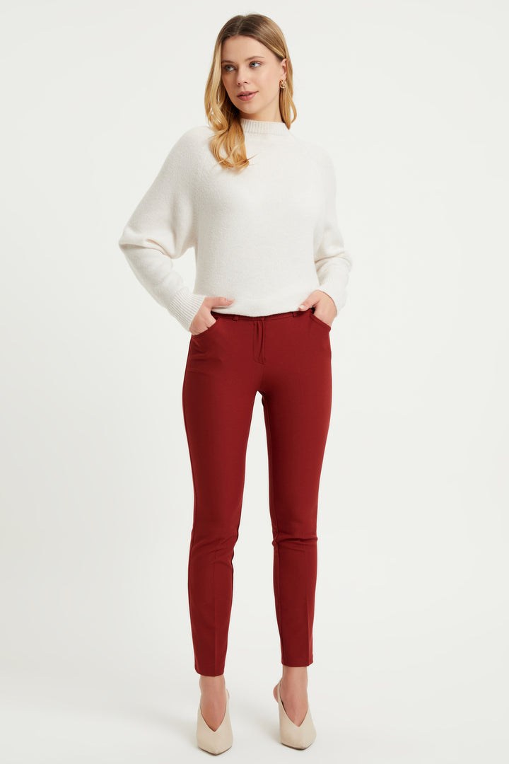 ZRF Women High Waist Pants - Terracotta - Girona