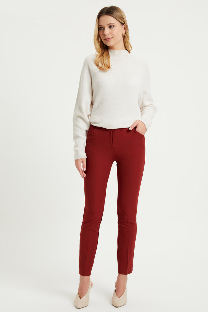 ZRF Women High Waist Pants - Terracotta - Girona