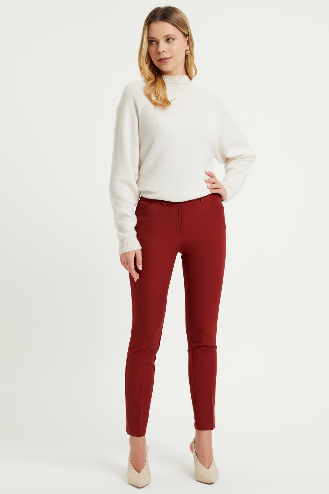 ZRF Women High Waist Pants - Terracotta - Girona
