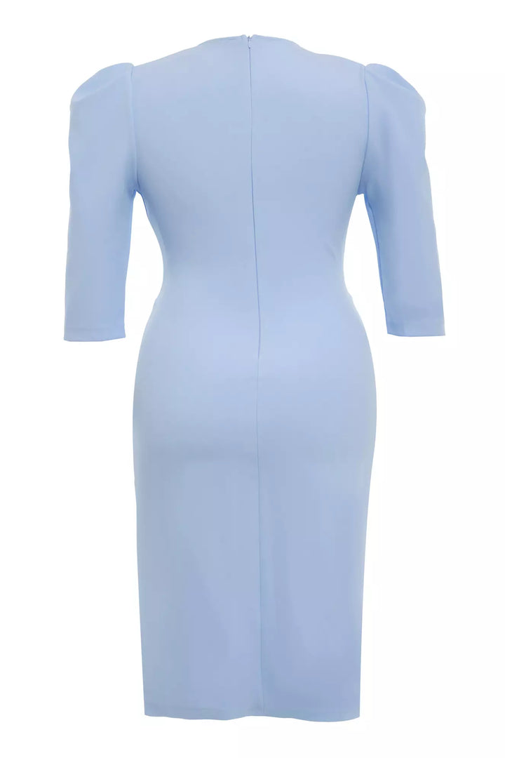 FRV Blue plus size crepe short sleeve mini dress - Irvine