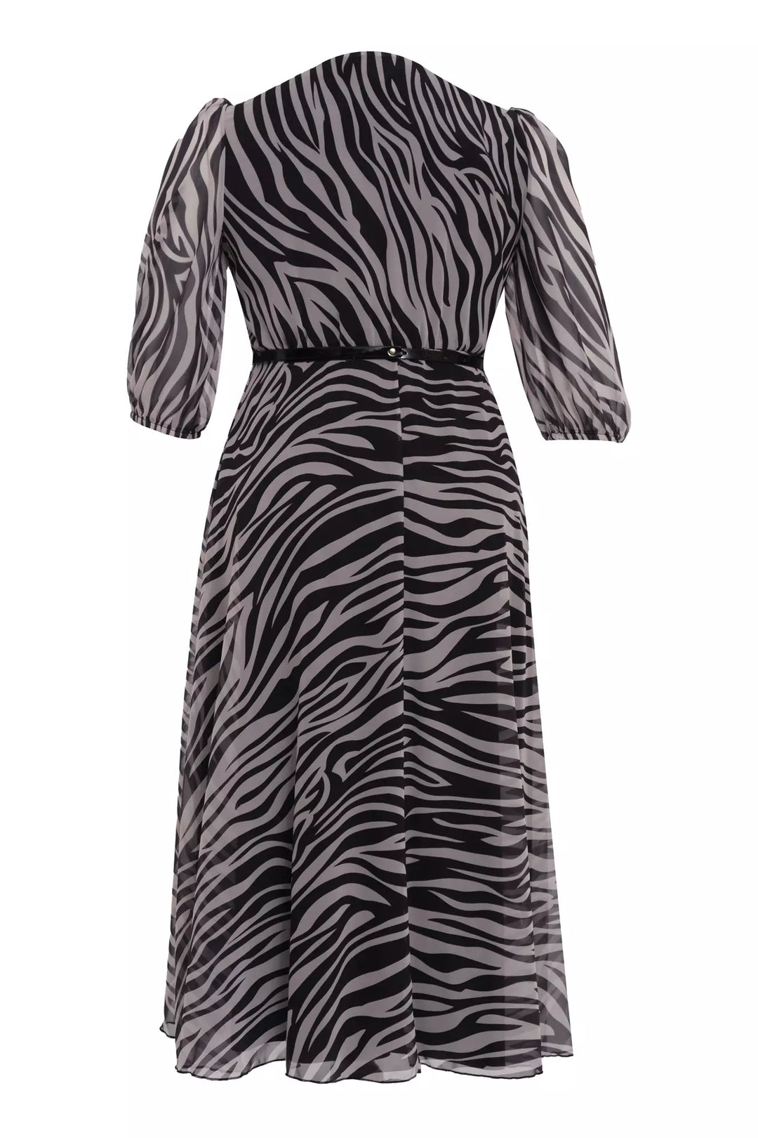 FRV Printed plus size chiffon 3/4 sleeve midi dress - Orsha