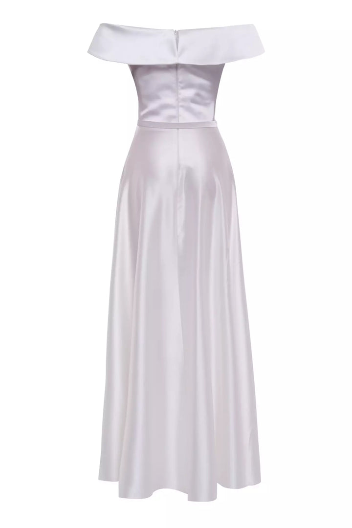 FRV White satin sleeveless maxi dress - Haltom City