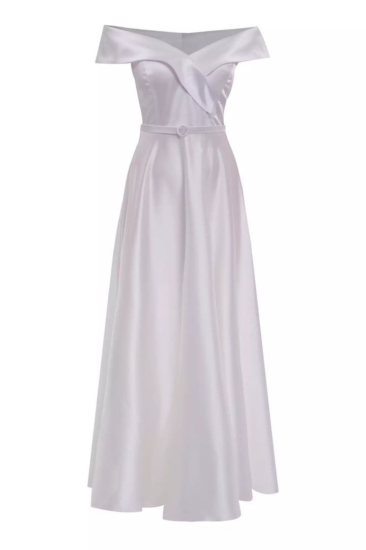 FRV White satin sleeveless maxi dress - Haltom City