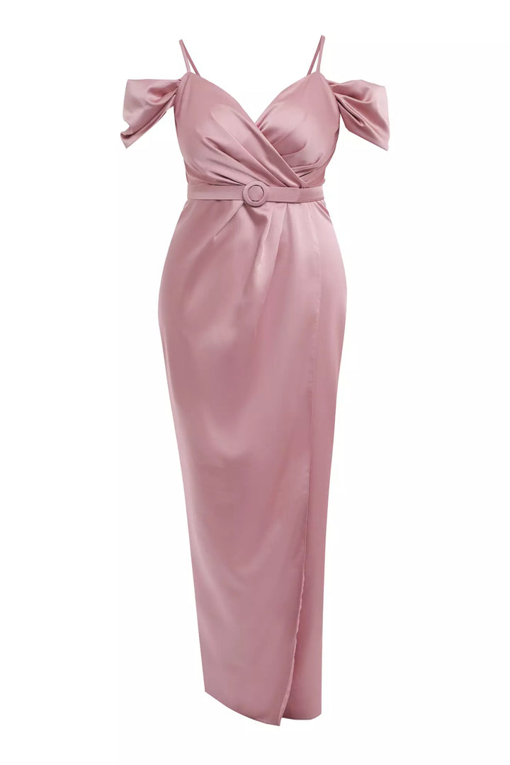 FRV Blush plus size satin sleeveless maxi dress - Kendall West