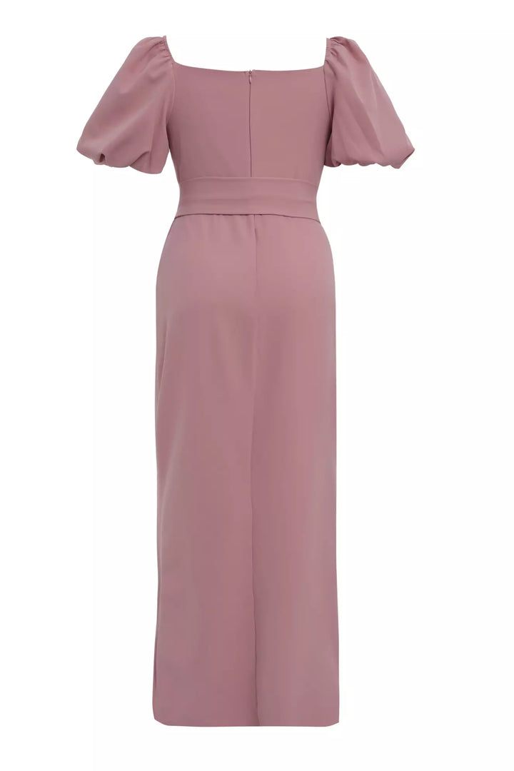 FRV Blush plus size crepe short sleeve maxi dress - Caerphilly