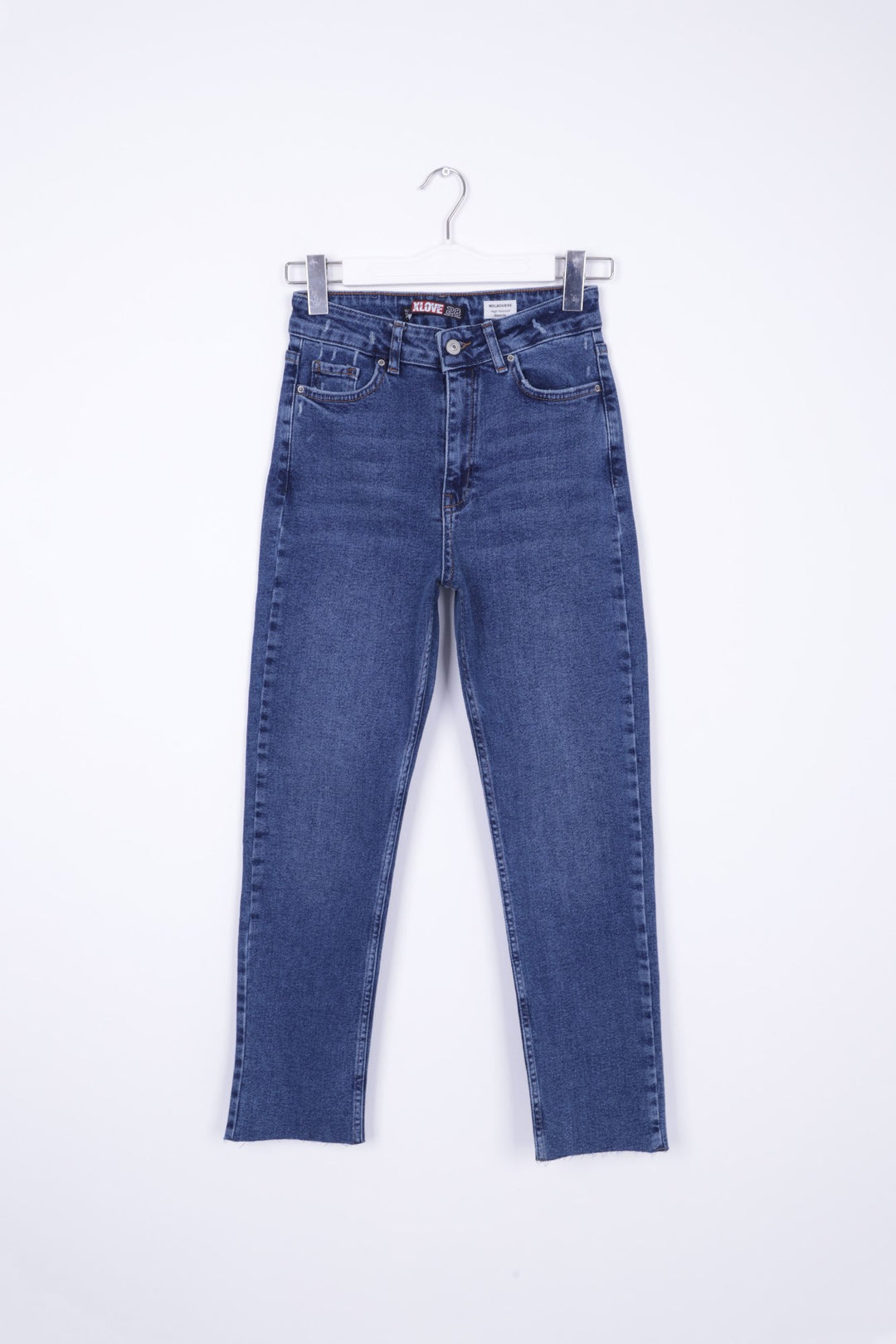 XLJ Fringe Ending High Waisted Mom Fit Jean Mixed - Tempe