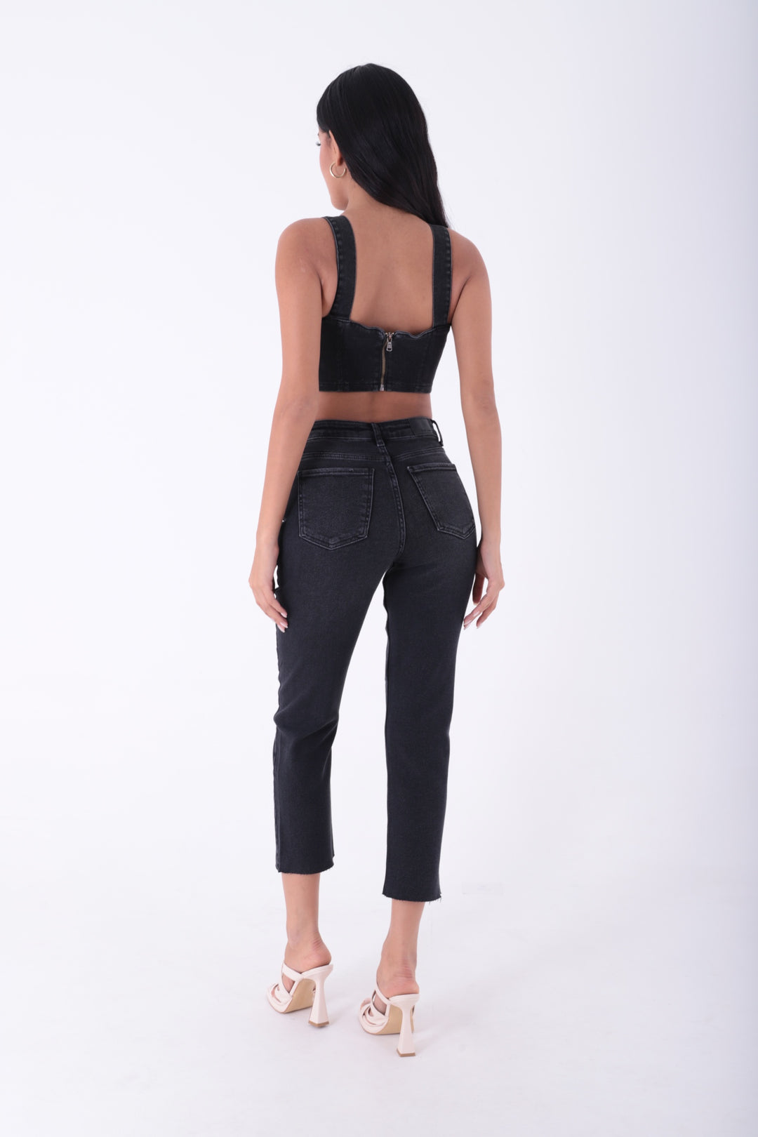 XLJ Fringe Ending High Waisted Mom Fit Jean Mixed - Kettering
