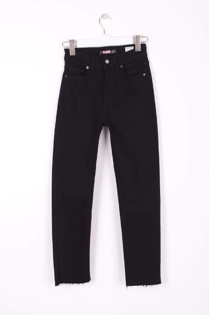 XLJ Fringe Ending High Waisted Mom Fit Jean Mixed - Colonie