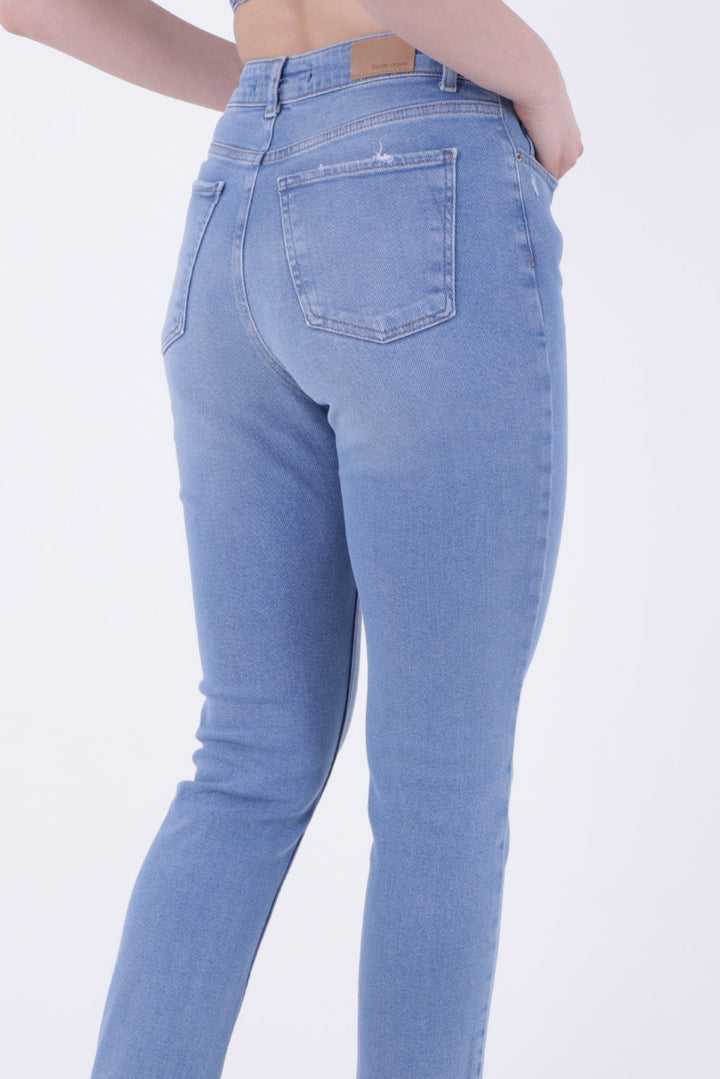 XLJ Fringe Ending High Waisted Mom Fit Jean Mixed - Castellón de la Plana