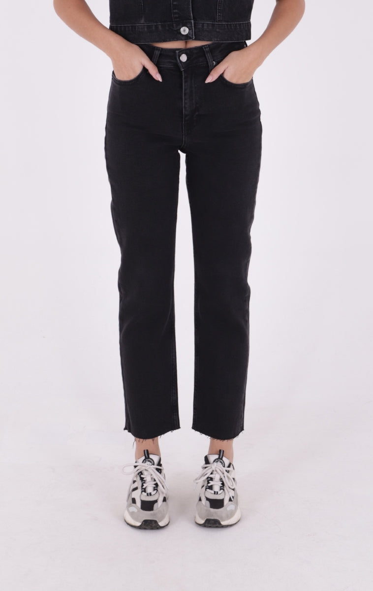 XLJ Fringe Ending High Waisted Mom Fit Jean Mixed - Peoria