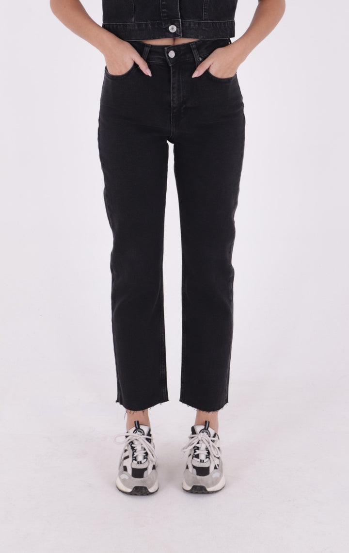 XLJ Fringe Ending High Waisted Mom Fit Jean Mixed - Peoria